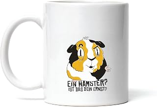 Gift for Guinea Pig Lovers An Illustration of a Guinea Pig German Quote A Hamster Are You Serious 11oz 15oz White Coffee Mug
