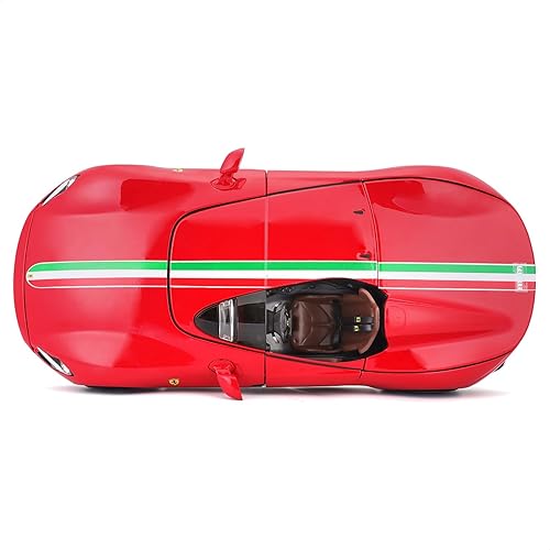 Miniatura 7 de Bburago Ferrari Signature Monza SP-1 Super Car – Escala 1:18 – Increíblemente detallada réplica de vehículo coleccionable fundido a presión, rojo