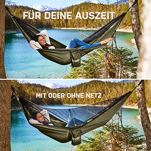 Robbx Outdoor Hängematte mit Moskitonetz für zwei Personen