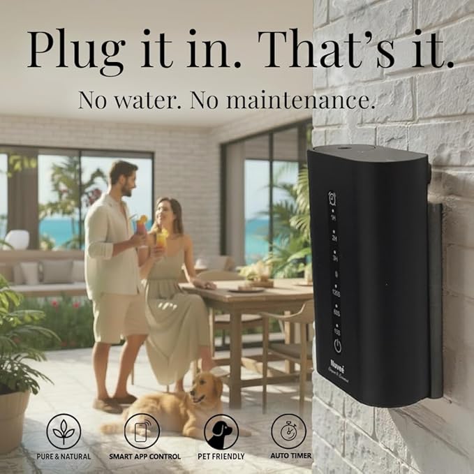 Difusor de Aromas Inteligente Nuveé WD01 Negro Sin Agua 600 SqFt miniatura 7