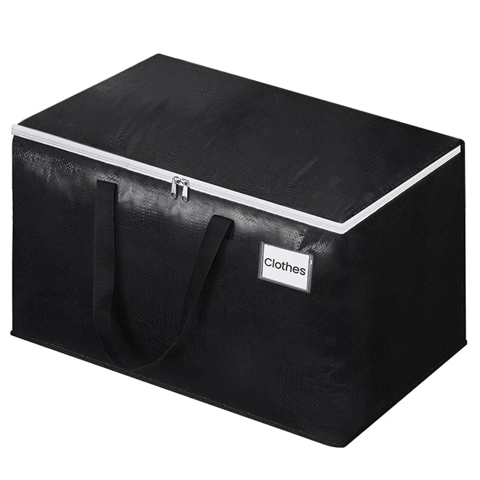 UBOHUZ 90L Moving Bags with Zippers & Handles Boxes Heavy Duty Storage Packing Bag Collapsible for Storing for Moving House(Black,3PCS)