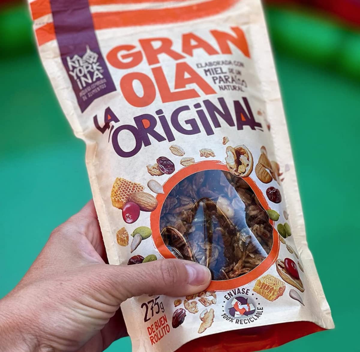 La Newyorkina Granola Original 275g Con Miel de España, Frutos Secos y Aceite de Oliva Virgen Extra