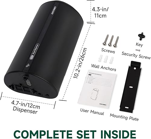 Miniatura 7 de Dispensador de jabón líquido automático comercial de 29fl.oz28.7 fl oz Montado en la pared Modelo de gran capacidad 1209 Negro