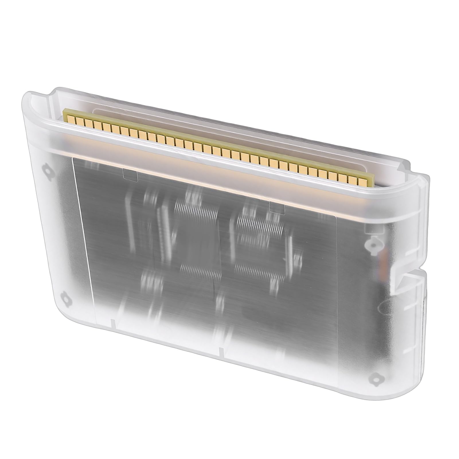 Gugxiom Cartuccia Multigiochi per Mega Drive, Cartuccia di Giochi retrò Super 4000 in 1 con Scheda di Memoria da 8 GB, Adatta per Console MD1/MD2/MD3/CD/X/32X (Bianco trasparente)