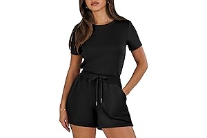 Women's Summer Casual Dressy Short Sleeve Tshirt One Piece Rompers Jumpsuit