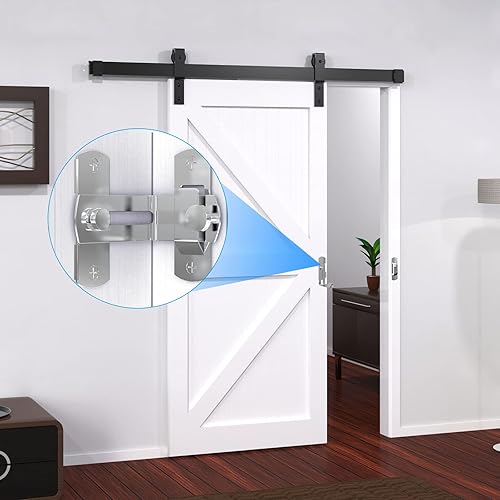 Miniatura 7 de Pestillo de acero inoxidable de 90 grados, protege la privacidad, cerradura de seguridad para puerta de granero, pestillo de bloqueo de gancho