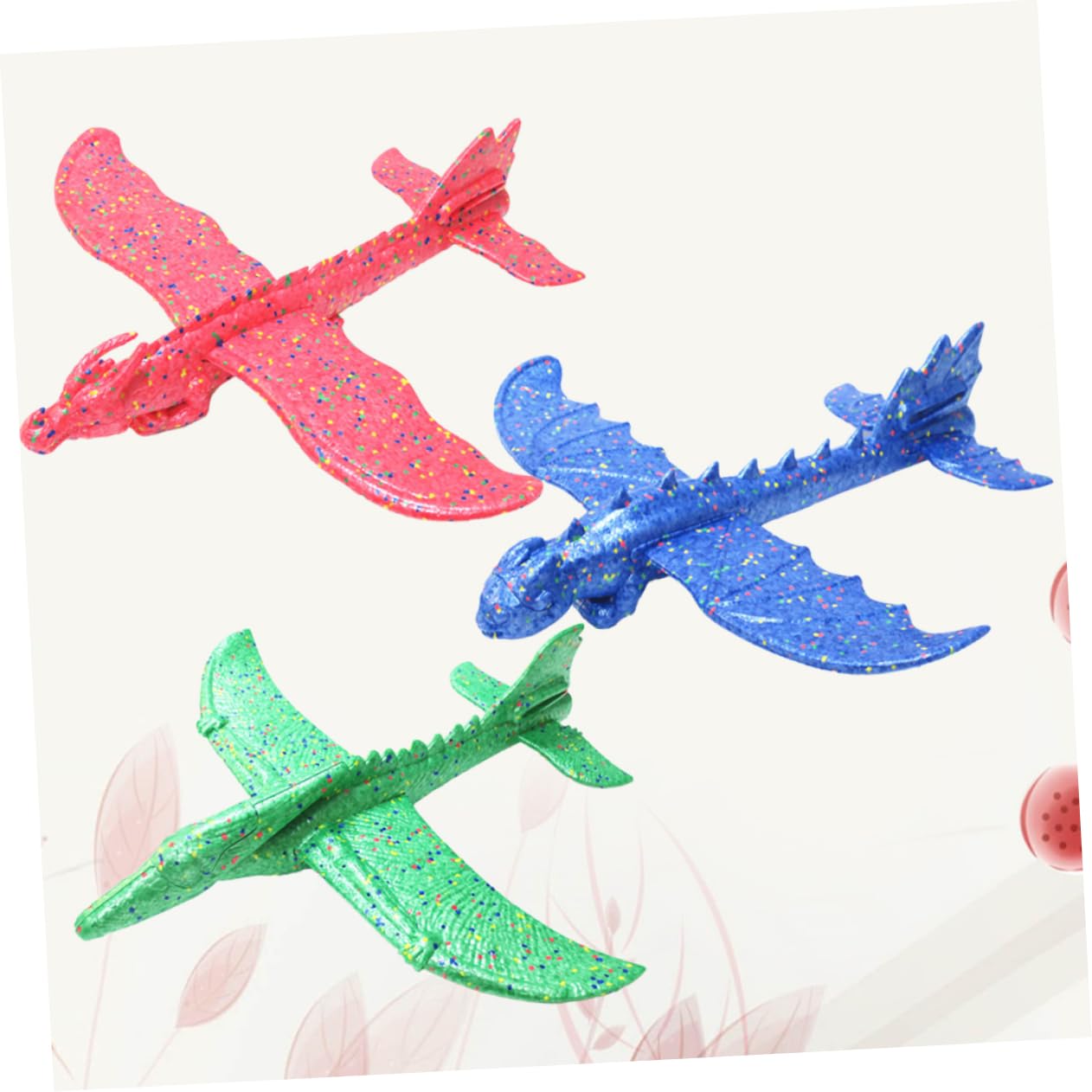 Avions Jouets en Mousse Epp Résistants aux Chocs et Légers Lot de 3 à Lancer la Main et Vol Plané Amusant Couleur Aléatoire pour Jeux en Extérieur