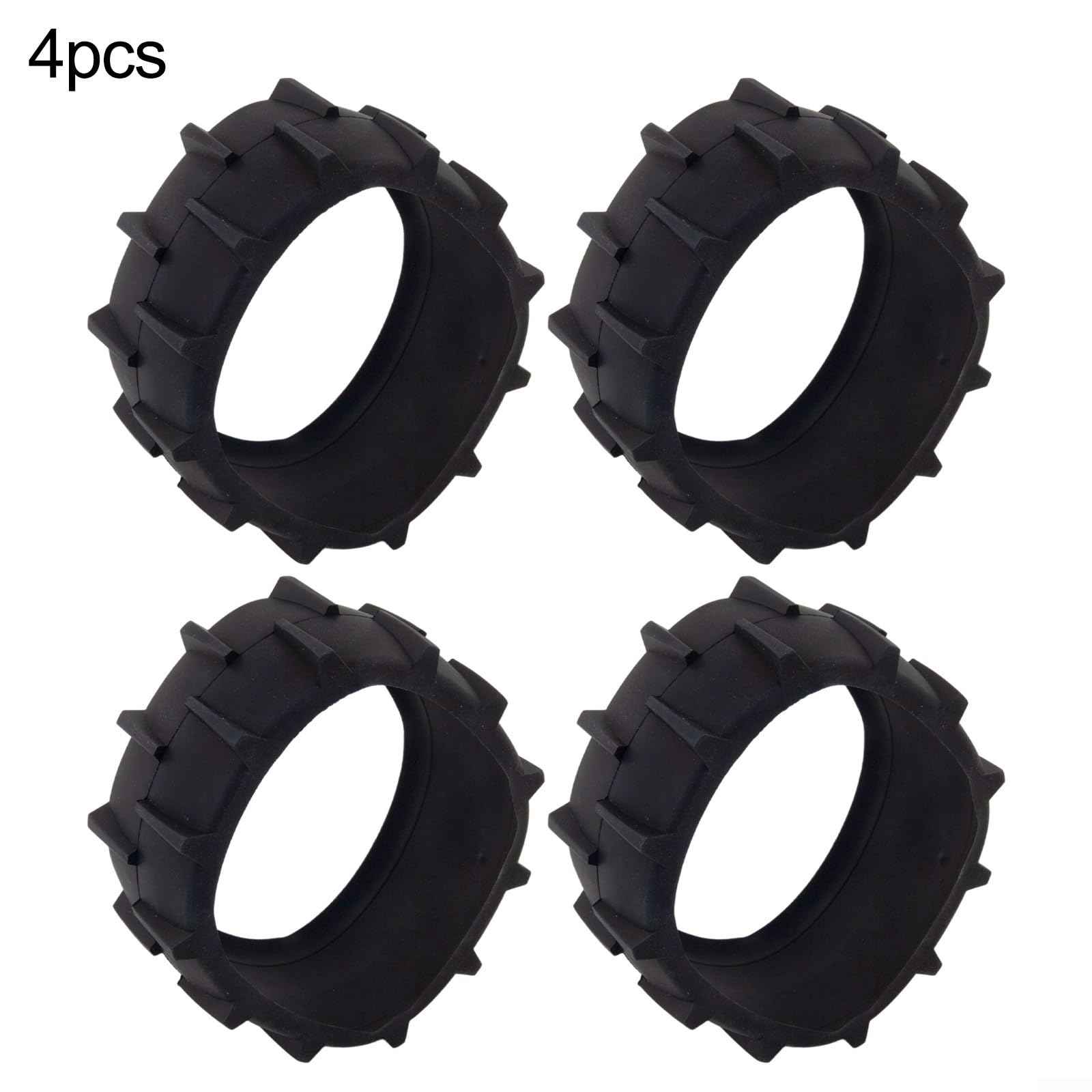 Polea de goma para robot cortacésped Dreame A1, accesorio robusto para cortacésped, fácil cambio, negro (4 unidades)