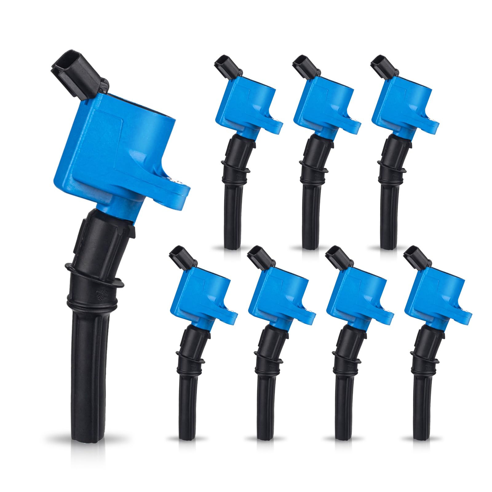 ENA Set of 8 Blue Ignition Coil Pack Compatible with Ford Lincoln Mercury F150 F250 E150 E350 Navigator Town Car Expedition Mustang GT Grand Marquis 4.6L 5.4L 6.8L for DG508 DG457 DG472 DG491 FD503