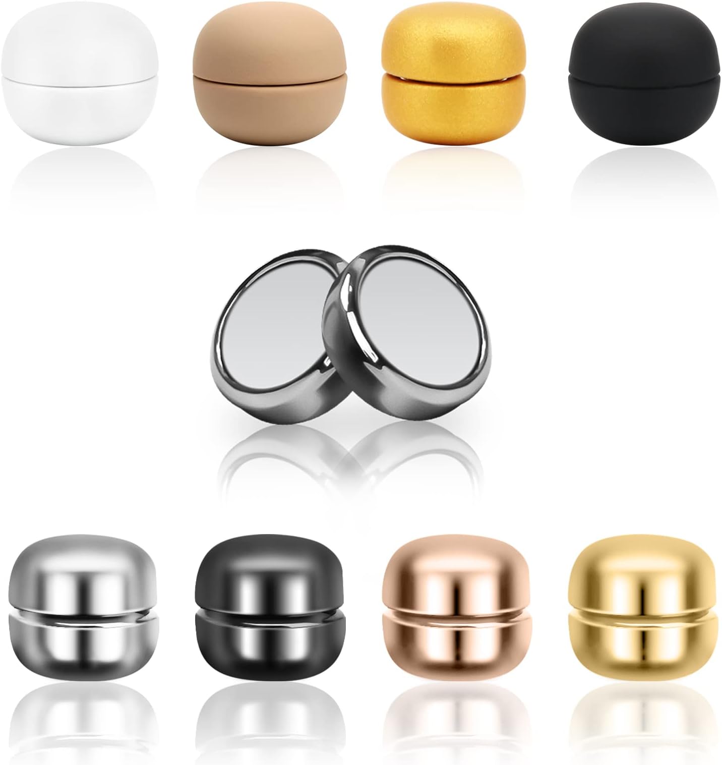 8 PCS Hijab Magnetic Pins, Catcan Multi-Use Strength Hijab Pins for Women Clothing Scarf Magnets, Colorful Pinless magnet pins for Hijab Magnets Buttons(8 Colors)