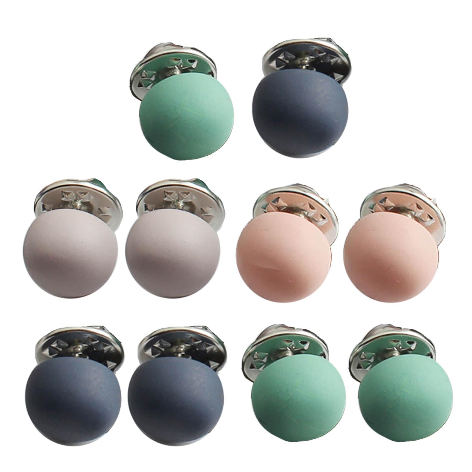 NEWFT 10xStylish Imitation Pearls Button for Women's Shirts, Seamless Closure Invisible Pins Prevents Accident Exposure