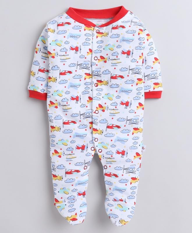 Image of 100% Cotton Rompers for New Born Baby Sleepsuits Jumpsuit Night Suits for Baby Boys & Girls |Onesies| Infant Clothes Pack Of 3