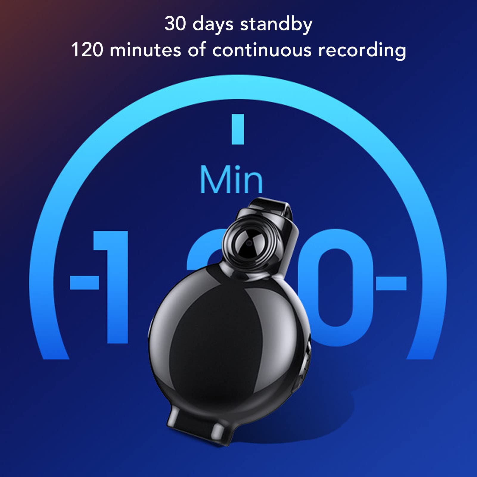 Septpenta Mini Telecamera 1080P, Telecamera Indossabile con Grande Obiettivo Grandangolare, Batteria al Litio 400 mAh, Telecamera Piccola per Tata, Telecamera Minuscola per Casa e Ufficio(16 GB)