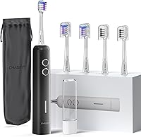 Vista 10 de Cepillo de dientes eléctrico para adultos, cepillo de dientes sónico de oscilación y vibración, técnica de cepillado BASS, cepillos de dientes