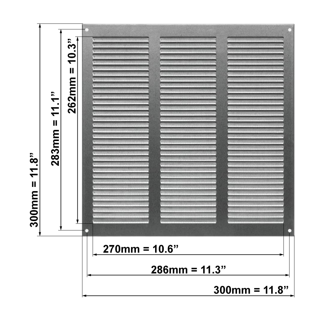 Griglia Di Ventilazione Quadrata Incassabile 10cm Con Zanzariera In ABS Colore Bianco 17x17x1cm EDM - Foto 11