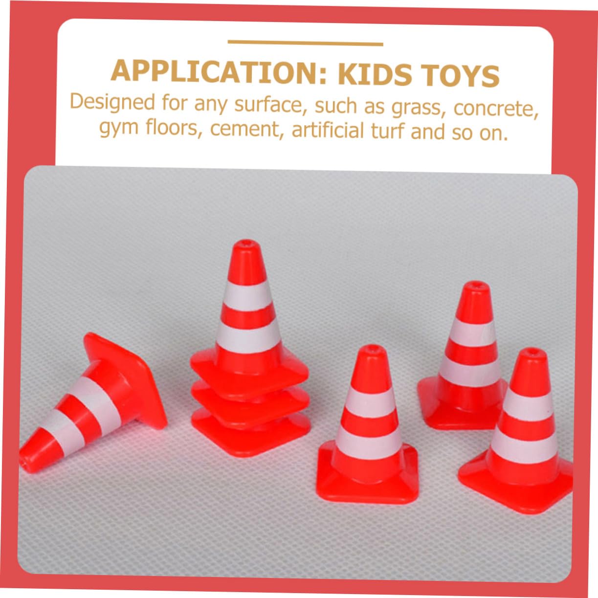 NOLITOY Ensemble de 36 Mini Cônes de Signalisation en Plastique Éducatif Interactif Parent-garçon et Filles pour Garçon et Filles, pour Anniversaire et Apprentissage Ludique