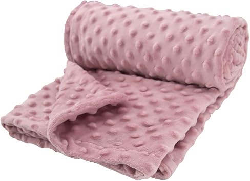 LAT LEE AND TOWN Minky Dot Baby Blanket - Lightweight & Breathable Cotton Receiving Blanket for Newborns, Infants & Toddlers, Machine Washable