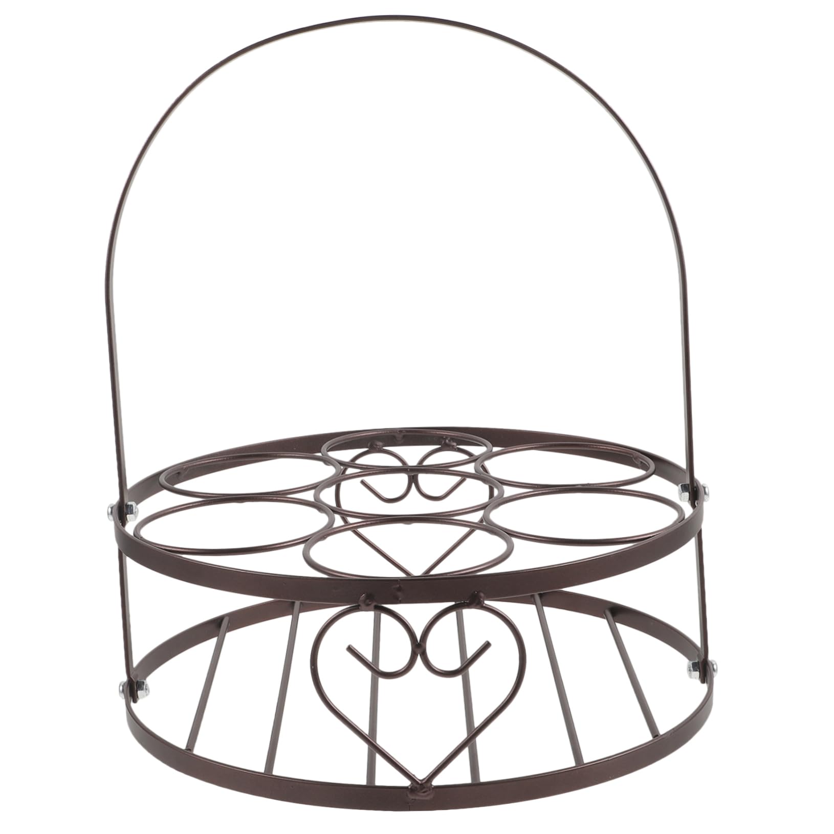 OFFSCH Stainless Steel Beer Basket Ktv Bar Wine Bottle Holder 6 Bottles Capacity Portable