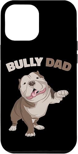 Funda para iPhone 12 Pro Max American Bully Dad Dog Owner Padre Funny Men