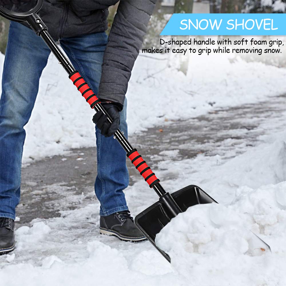 Mibor Snow Shovel Kit, Black and Red - Image 3