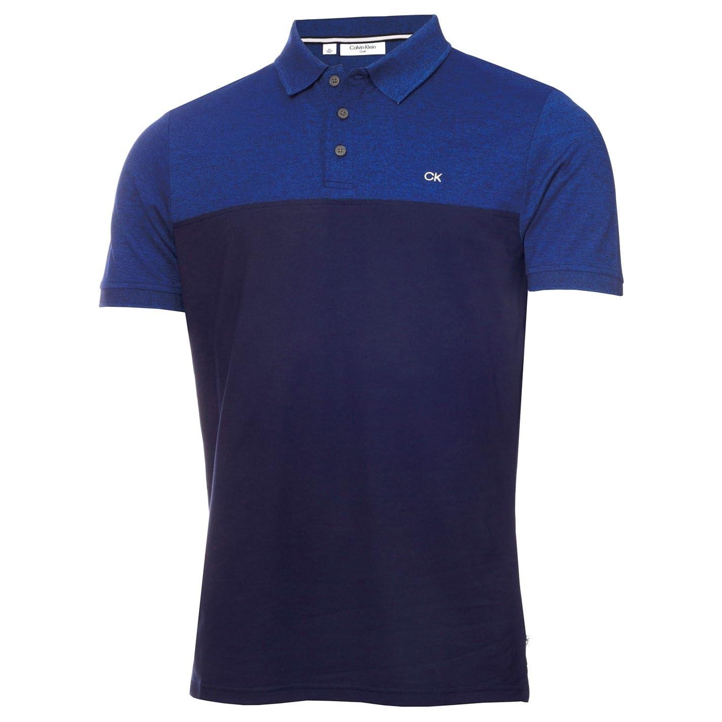 Calvin Klein Golf Men's Blue Colour Block Polo Shirt in Size XL, Sports Direct