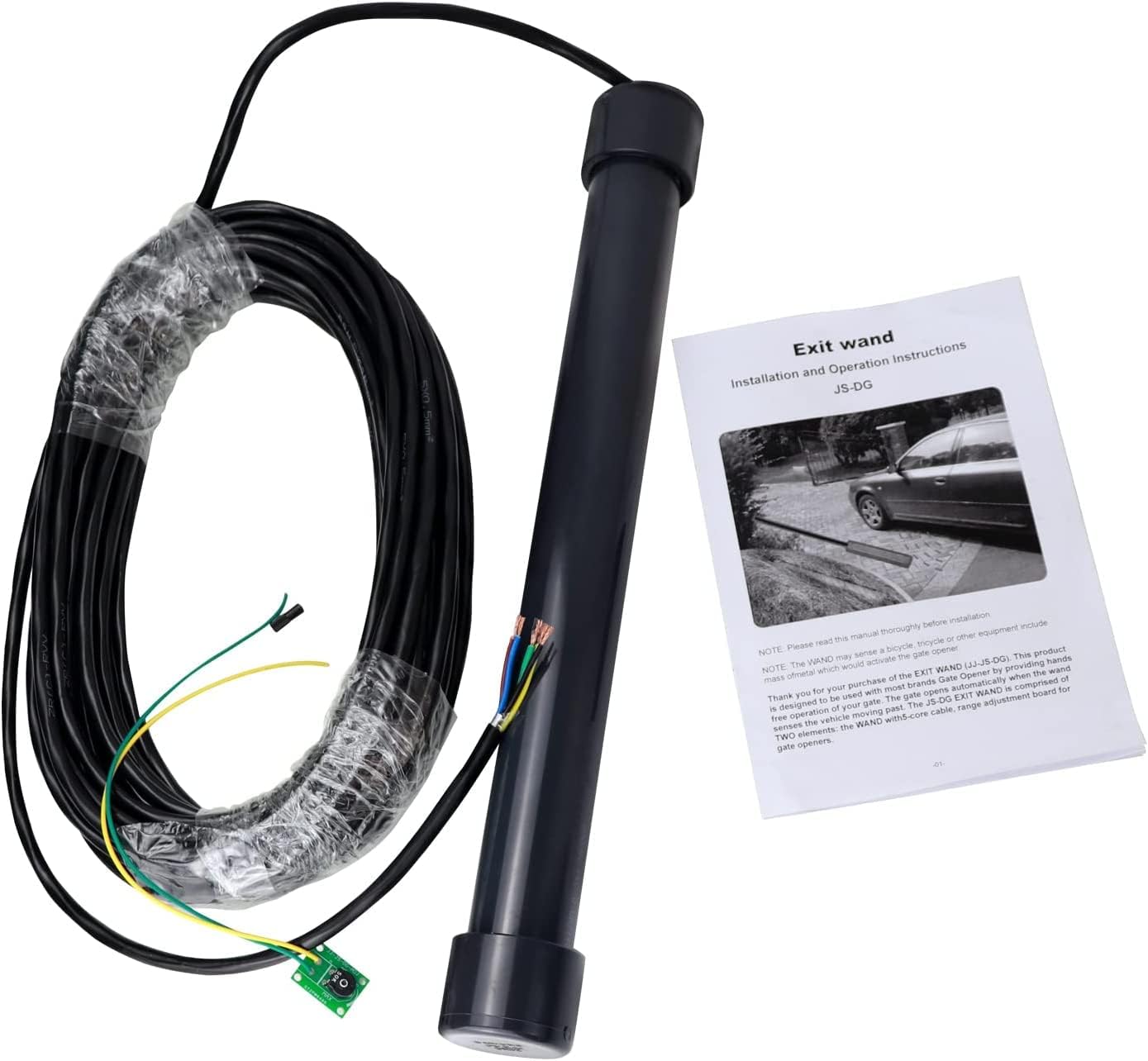 Automatic Exit Wand Wired Vehicle Sensor with 55 ft. Cable for Automatic Gate Opener