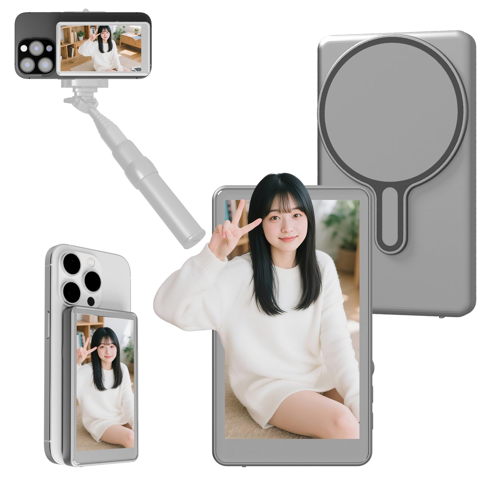 MAGEX iphone 自撮りモニター Amazon.co.jp: MAGEX iphone 自撮りモニター|4インチ 超薄型