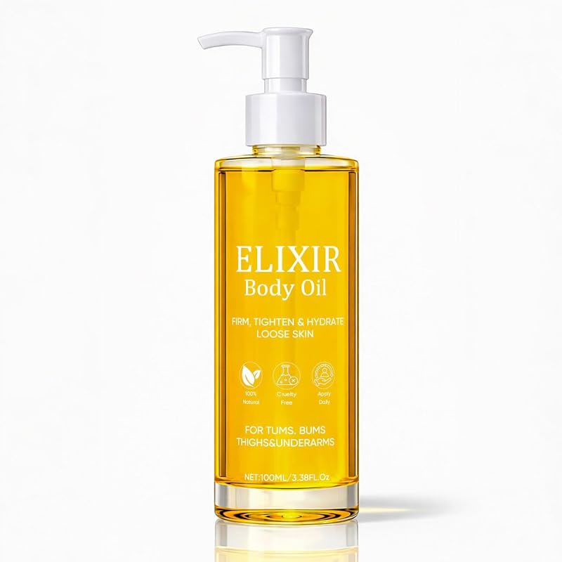 Óleo corporal Shwfhi com óleo de amêndoas doces, óleo de argan e manteiga de cacau, 100% natural, 100 mL