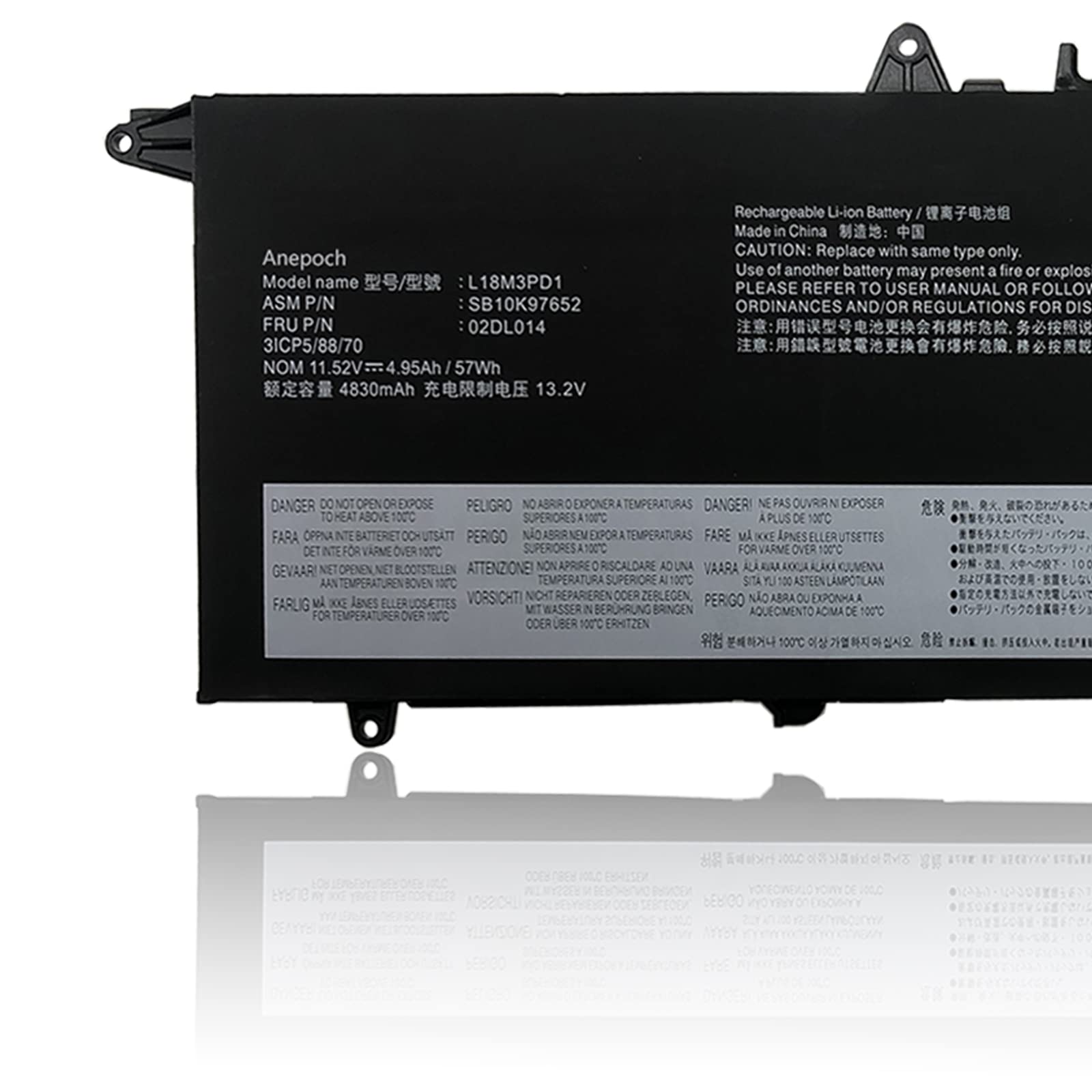 Batteria Compatibile L18M3PD1 Per Lenovo ThinkPad T490s/T495s/T14s - 57Wh 11.52V