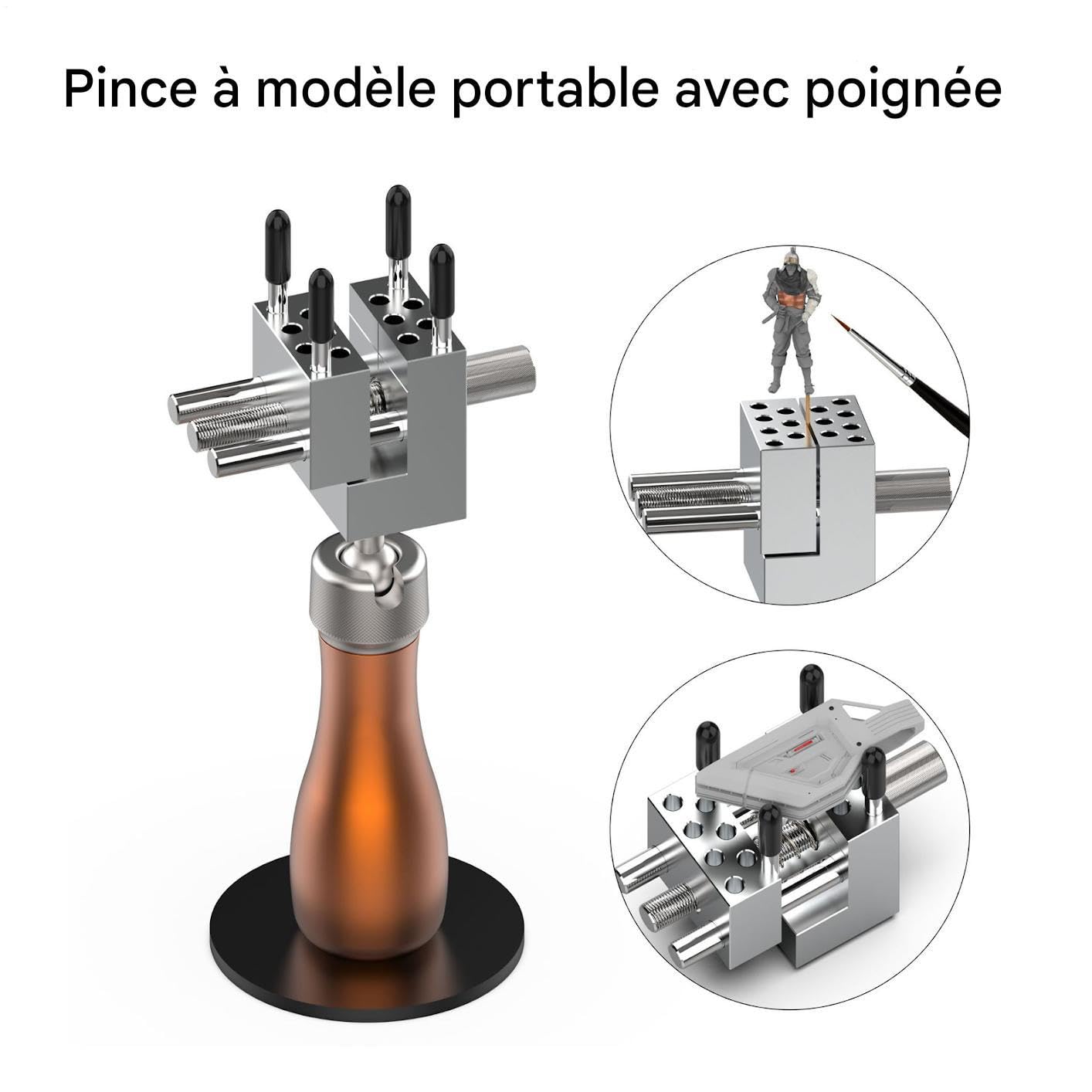 Mini - Pinza da tavolo per modellismo | Stazione di lavoro | portatile per riparazione di orologi | Per modellismo, produzione di gioielli, falegnameria, modellazione, riparazione