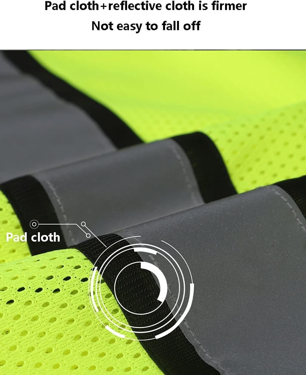 hi vis chaleco reflectante de alta visibilidad, Chaleco de seguridad Chaleco de seguridad de moda Chaleco reflectante de 4 bolsillos for andar en bicicleta y trotar