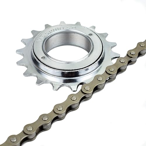 Miniatura 66 de VG SPORTS Rueda libre de bicicleta de una sola velocidad, 16T/18T/20T/22T/24T Compatible con piezas de repuesto Freehub tipo roscado de rueda libre