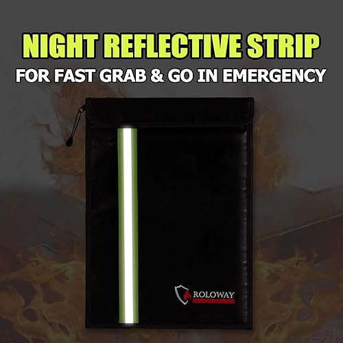Miniatura 3 de ROLOWAY Bolsas de documentos ignífugas con tira reflectante y bolsas de dinero ignífugas con tira reflectante