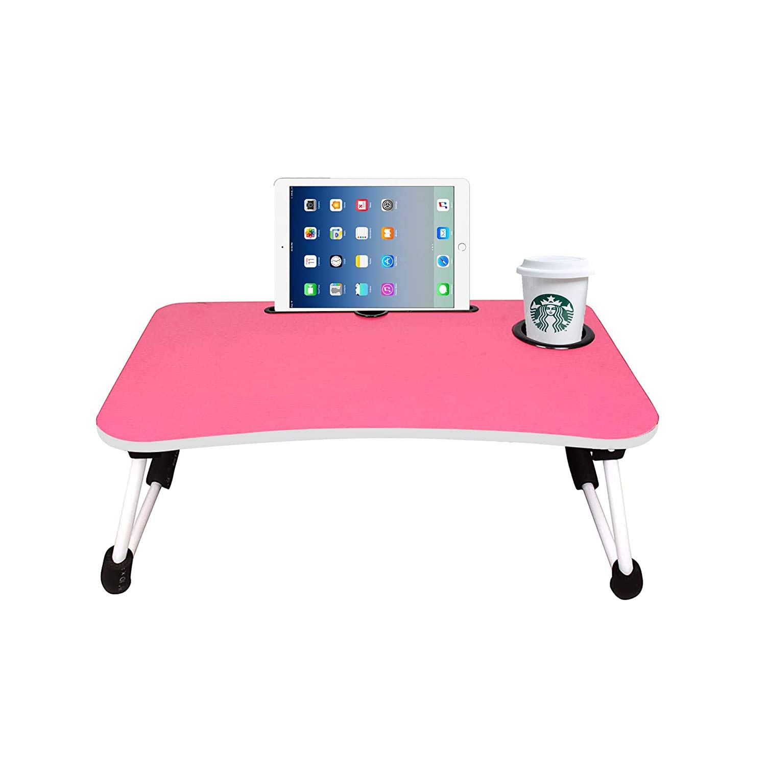 SHIVAY Multipurpose Foldable Laptop Table with Cup Holder & Drawer