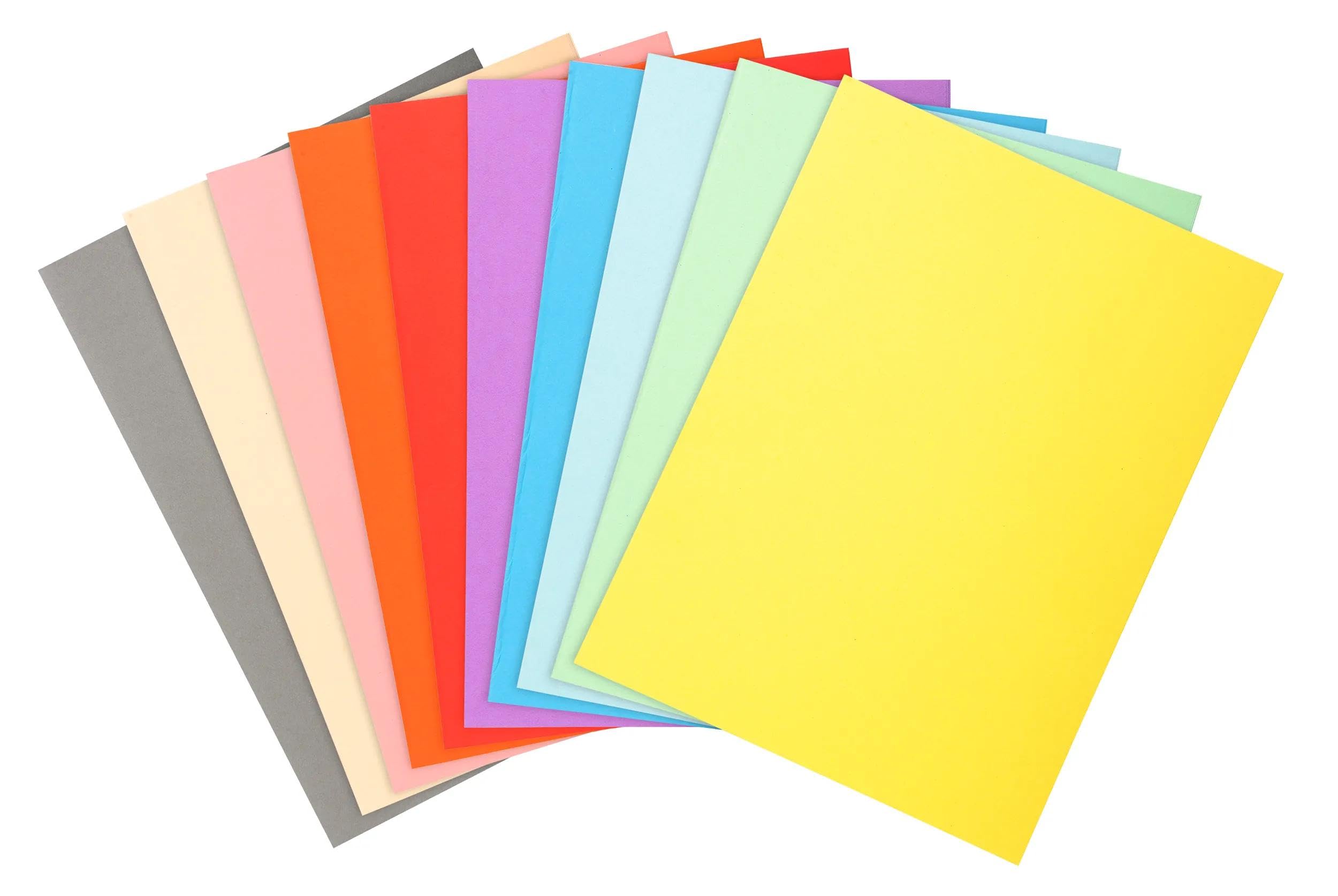 Exacompta - Cod. 410000E - Confezione da 5 pacchetti da 100 cartelline rigide Forever® 220 g/m² - cartelline 100% riciclate e certificate Ange Bleu - 24 x 32 cm per formato A4 - colori assortiti