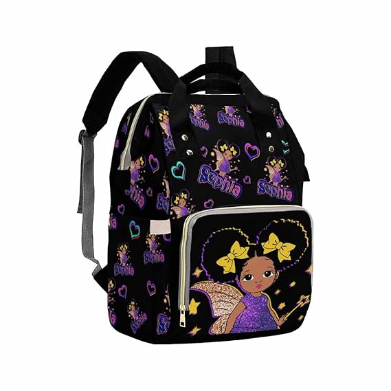 Artsadd Custom Diaper Bag with Name Personalized Baby Backpack Daypack for Women