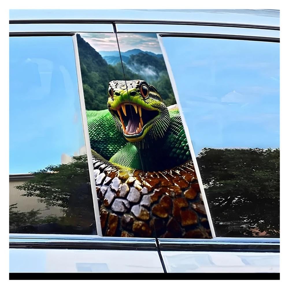 Car Parts 2pcs Car Center Pillar Protection Stickers Snake Pattern Scratch Resistant Film
