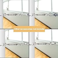 Vista 5 de Tensor de ojo y ojo M6, tensor de acero inoxidable 304 resistente tensión de cuerda de alambre 5 PC