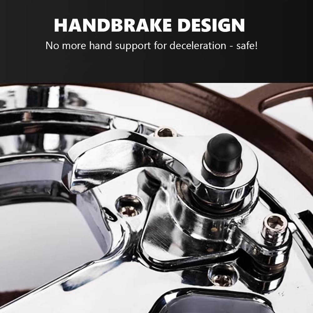 KK-GAL Alloy Kite Reel with Brake, Stainless Steel Kite Line Winder for Adults' Kites, Easy to Use Kite String and Spool, Kite String Spool with Shoulder Strap, Universal Fine Wire Collector,Brown