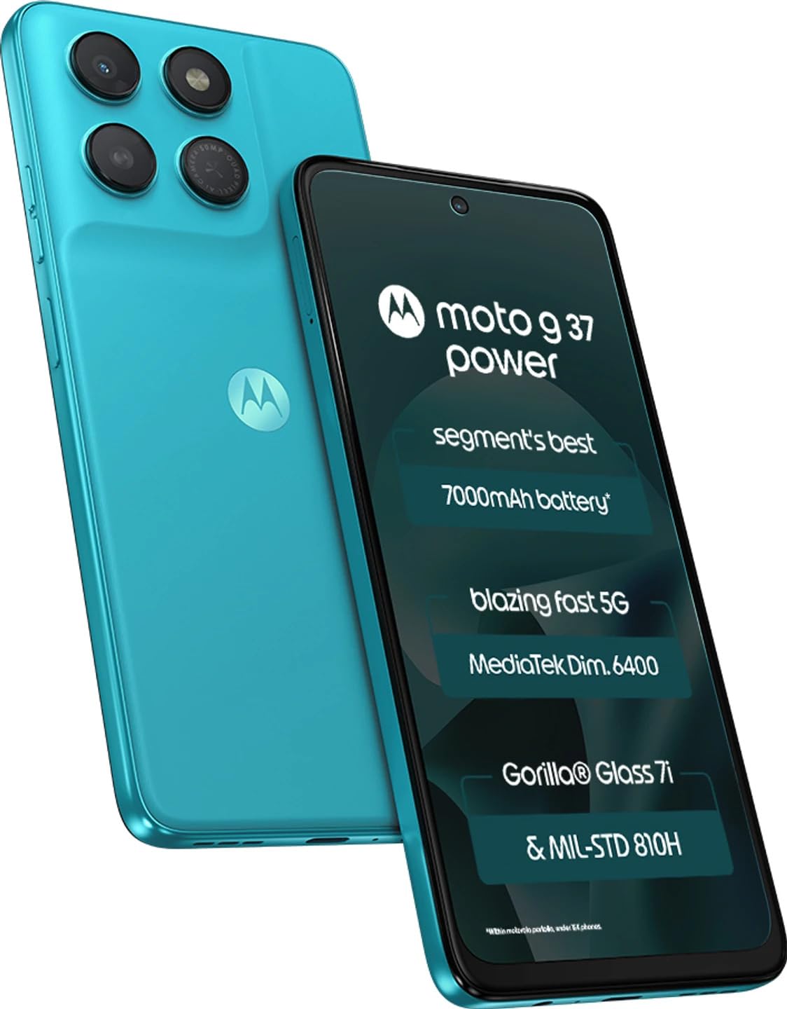 Motorola g37 Power (Pantone Capri, 4GB RAM, 64GB Storage) | MediaTek Dimensity 6400 Octa-Core Processor | 50MP AI Rear Camera | 8MP Front Camera | 6.66-inch HD+ 120Hz Display | 7000mAh Battery-image-44