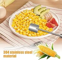 Vista 2 de Pelador de maíz para pelar maíz en la mazorca, herramienta para pelar maíz de acero inoxidable de mango largo 2025, herramientas de eliminación