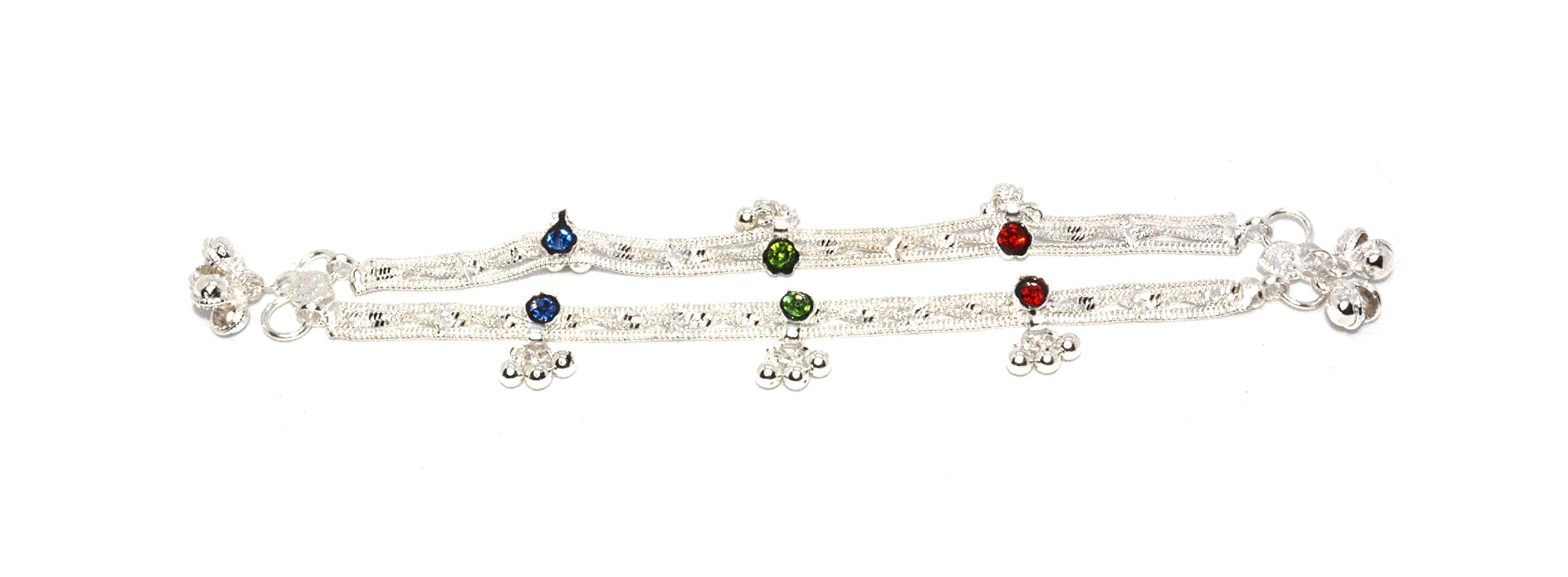 Frolics India Alloy Multicolored Stones Studded Hangings Anklet with Ghungroo for Kids (8, 3-8 Years Kid) (Age, 0-3 Years (6 Inches)) (B09VLGRMQL) Amazon Price History, Amazon Price Tracker