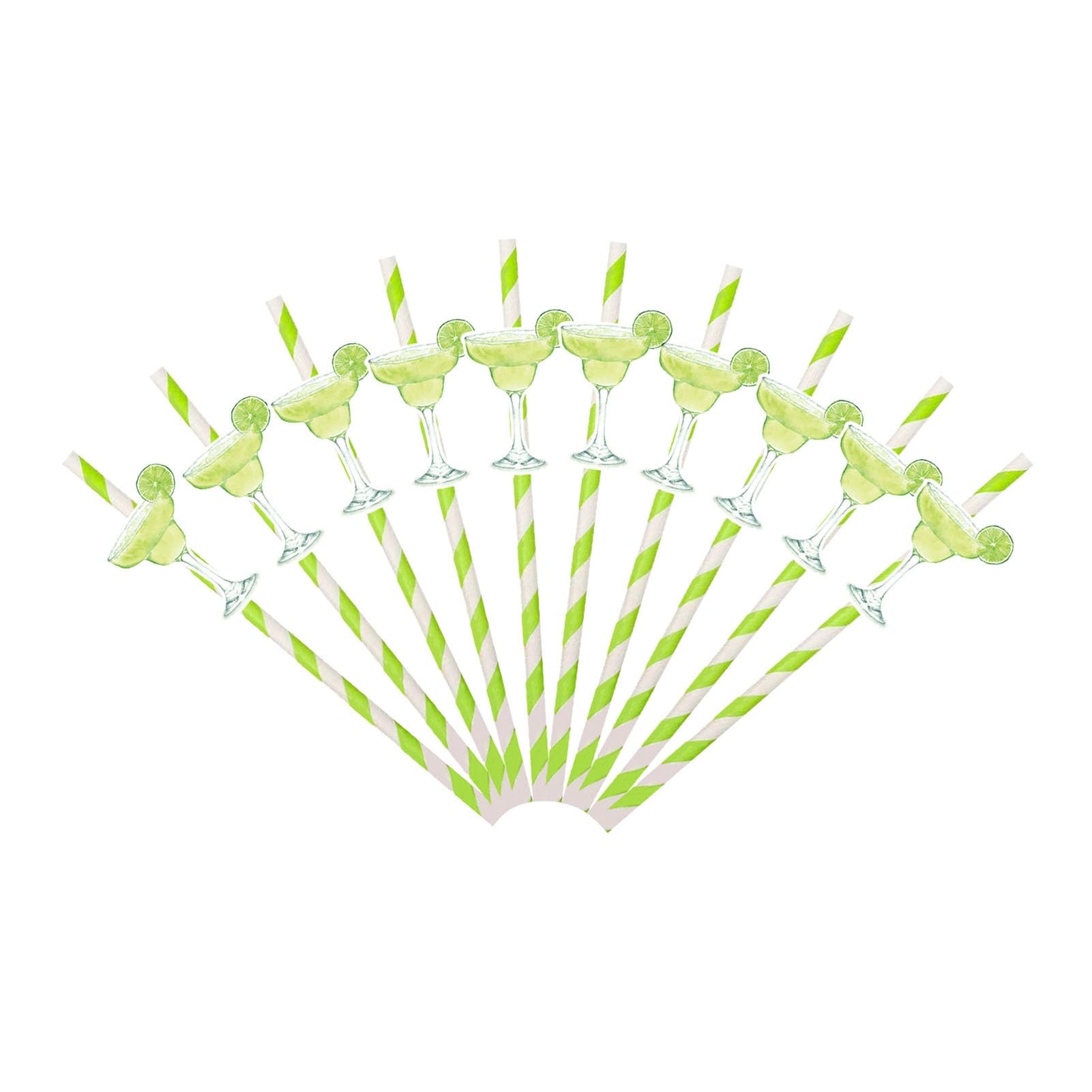 matumou 10Pcs Cocktail Straws, Margarita Drink Straws with Decoration, Disposable Fruit Picks for Cake And Party