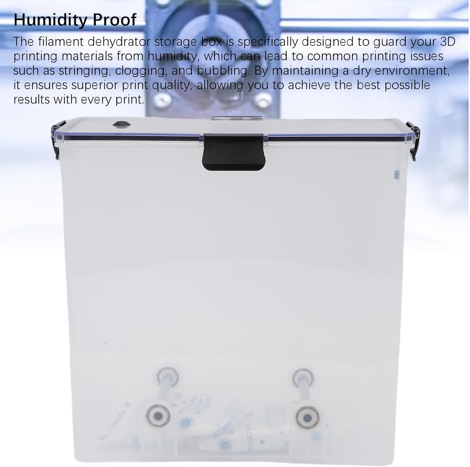 LiebeWH Filament Dehydrator Storage Box, ABS Material, Control with Hygrometer, Dry Box for 3D Printing Filament Storage