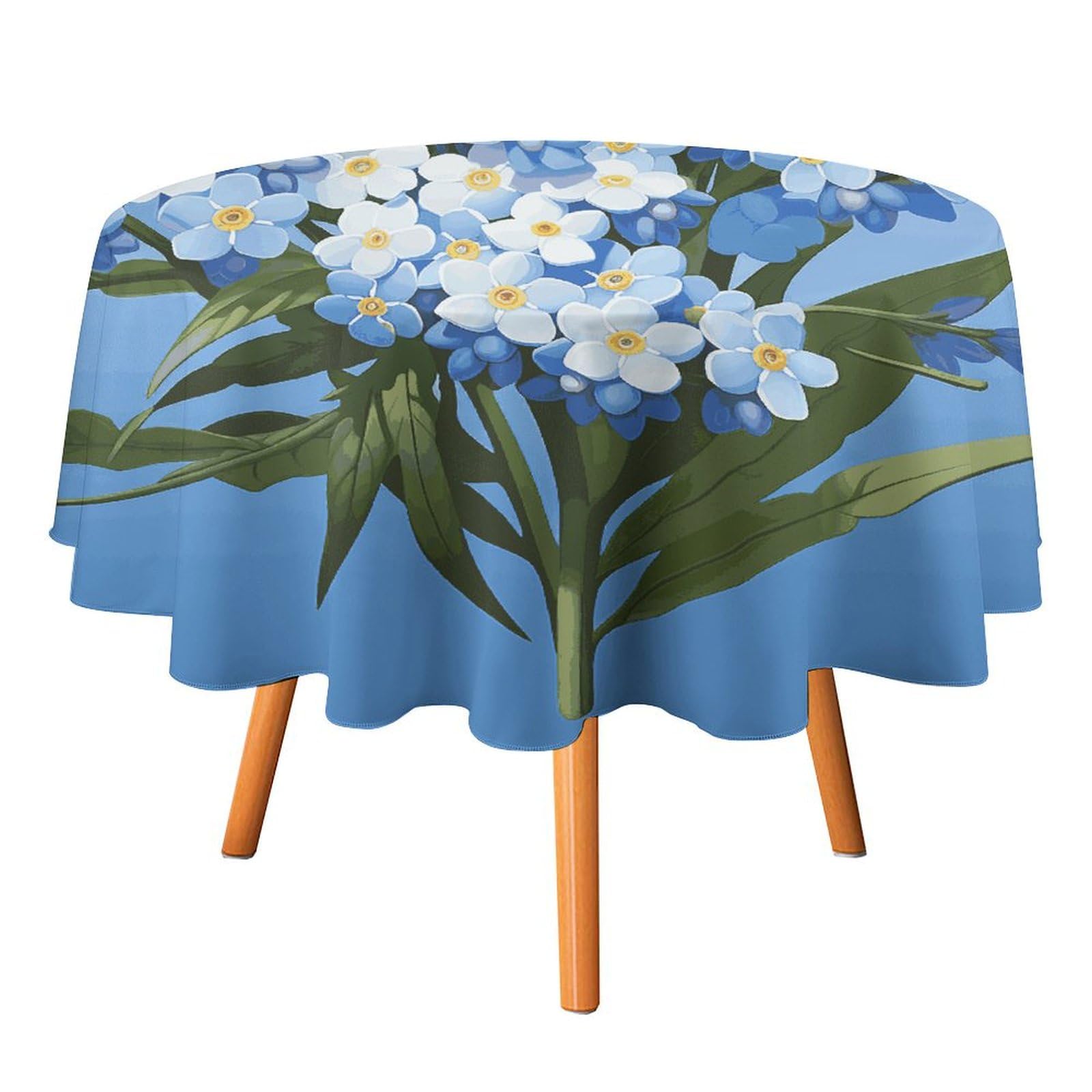 Nappe ronde pour pique-nique et repas en plein air tissu imperméable et lavable