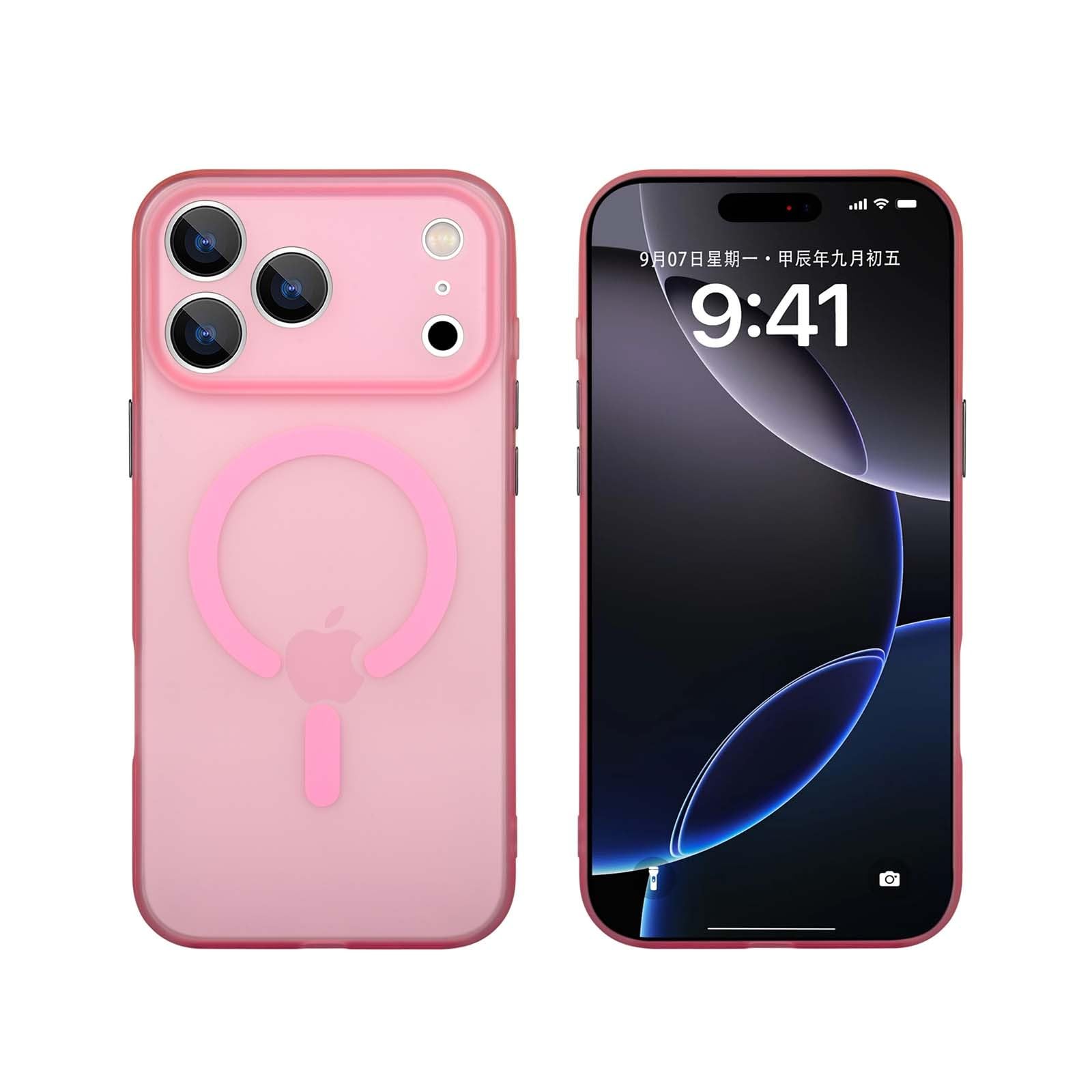 Coque rigide iPhone 17 Pro rose : protégez votre écran et vos objectifs des rayures - 5