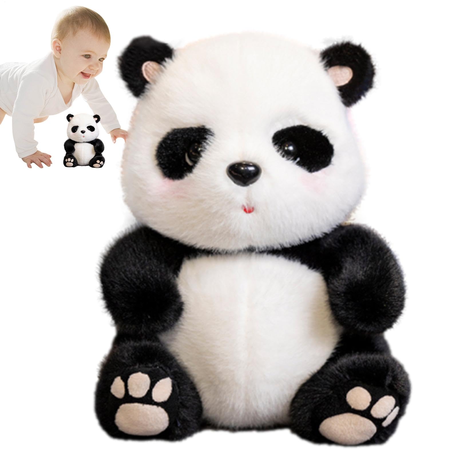 Peluche Panda de Peluche de Peluche de Panda – Bonito Animal de Peluche de Oso Panda – Juguete de Oso y Negro Suave sensorial Fidget, para niños y niñas