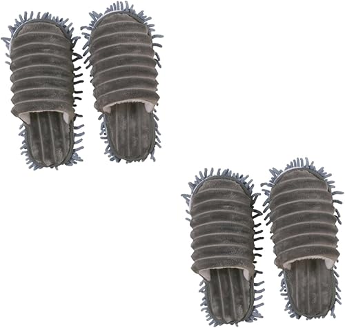 Hemoton 2 Pairs Mopping Shoes Cover Duster Cleaning Shoes mop Socks Cleaning mop Tool Foot mop Shoes fregonas de limpieza para pisos women'sandals