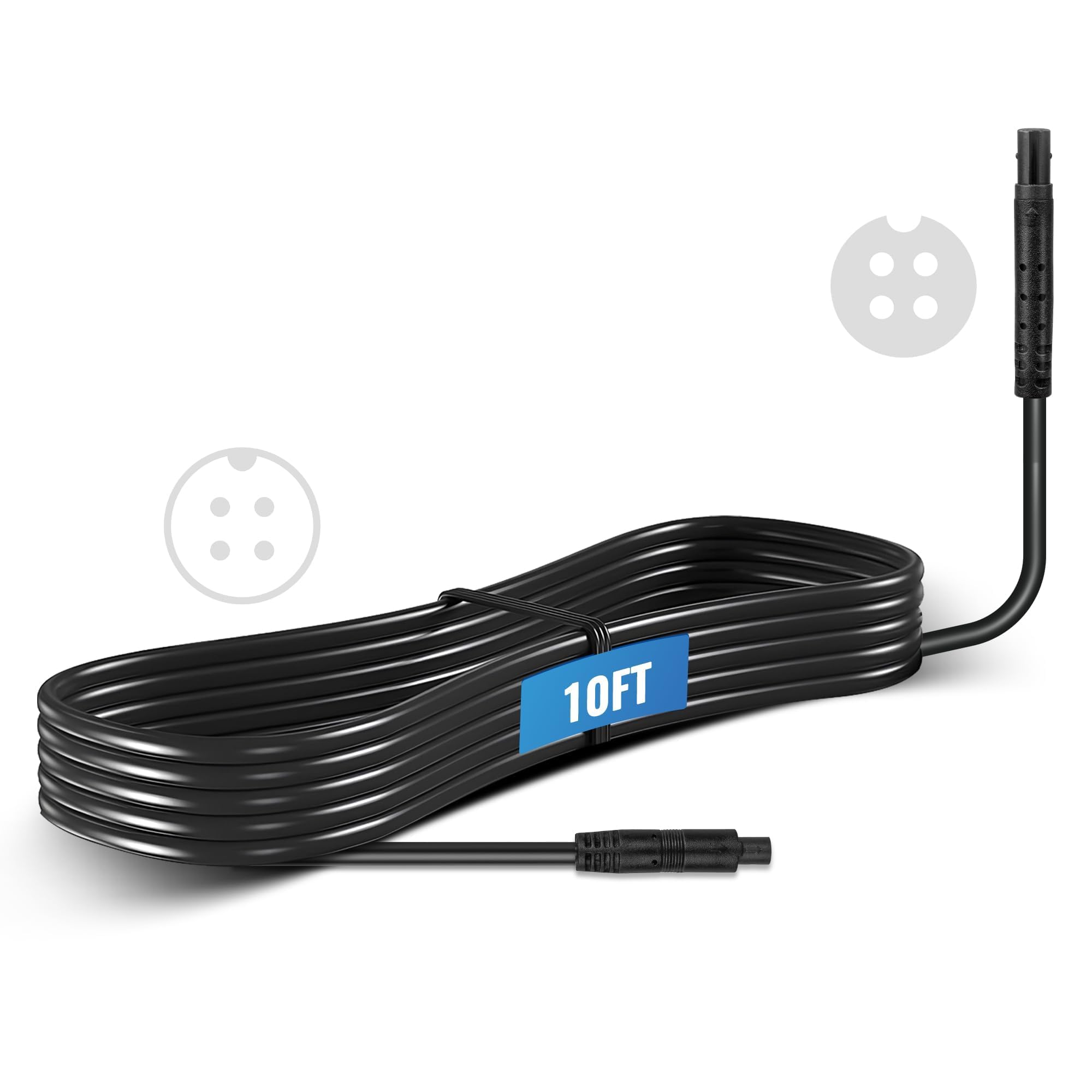 EWAY 4 Pin Extension Cable (10FT/3M) for Dash Cam Rear View Backup Camera Reverse Car Recorder Mirror Dashcam 4PIN Male to Female Extender Extension
