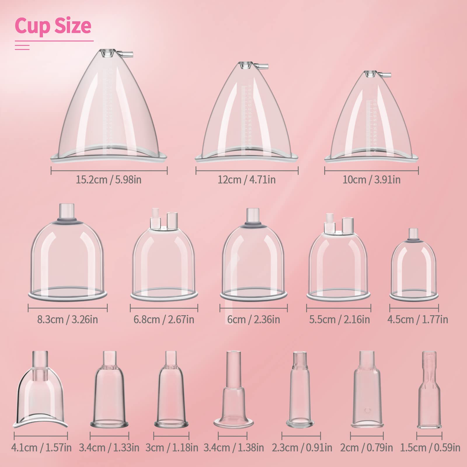 Beauty Star Macchina per coppettazione per terapia sottovuoto, multifunzione, per massaggi corpo, schiena, viso, aspirazione regolabile (0-70 cmHg) con 30 tazze e 3 pompe Gua Sha (max tazze 1200 ml)
